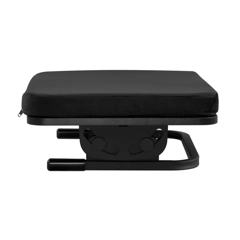 Footrest MACLEAN MC-460 ergonomic cushioned metal footrest, non-slip base, tilt -20–20°, max load 20 kg, black
