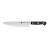 Knife set ZWILLING Gourmet 3 pcs — forged steel blades 10/16/20 cm, black plastic handles, dishwasher safe