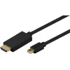 Microconnect MDPHDMI3B video cable adapter 3 m Mini DisplayPort HDMI Type A (Standard) Black