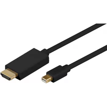 Microconnect MDPHDMI3B video cable adapter 3 m Mini DisplayPort HDMI Type A (Standard) Black