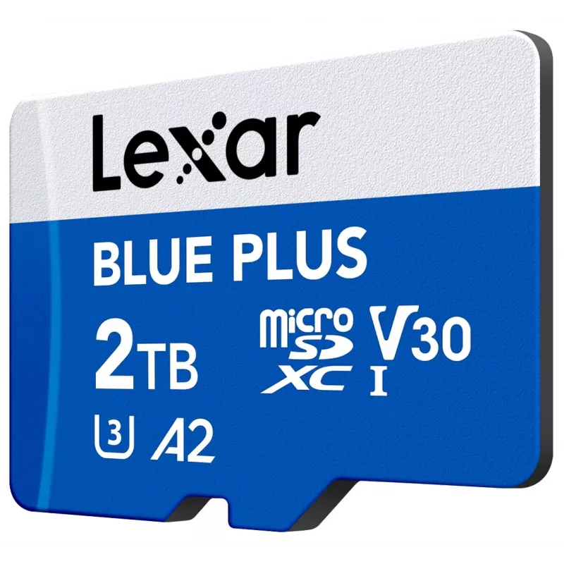 MicroSDXC memory card Lexar BLUE PLUS 2 TB UHS‑I, 170 MB/s, U3 V30, waterproof