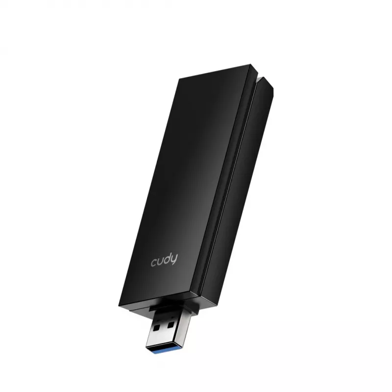 USB Type-A Wi‑Fi 6E adapter Cudy WU5400, dual‑band 2x2, 2402 Mbit/s, black