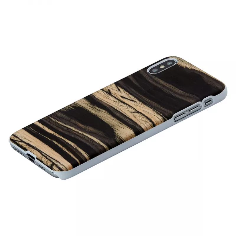 Smartphone case man and wood for iPhone XS Max — White Ebony finish