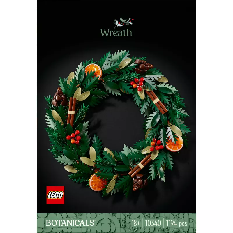 construction toy LEGO 10340 Icons Christmas Wreath