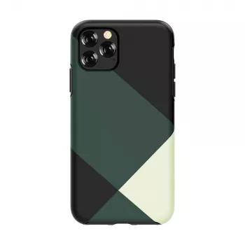 Protective phone case Devia for iPhone 11 Pro Max — green simple style
