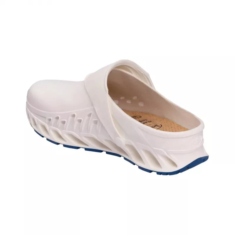 Clogs Mobilex Evoflex unisex white EU 46 (UK 11) — synthetic upper, microfiber lining, 4 cm heel