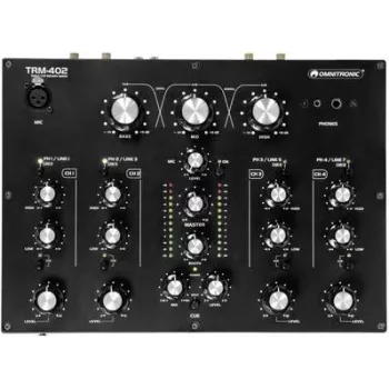 DJ mixer Omnitronic TRM-402 4-channel with EQ and FX, model 10355930