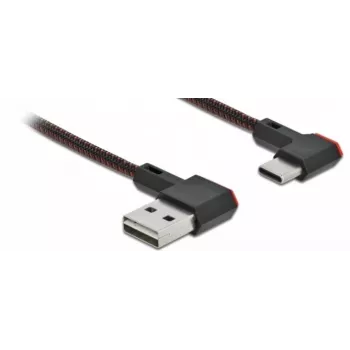 USB Cable DeLOCK EASY-USB 2.0 Type-A male to Type-C male angled 0.2m black