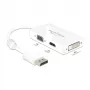 DELOCK Adapter Cable DisplayPort Plug > 1 x VGA + 1 x HDMI + 1 x DVI 24+1 White
