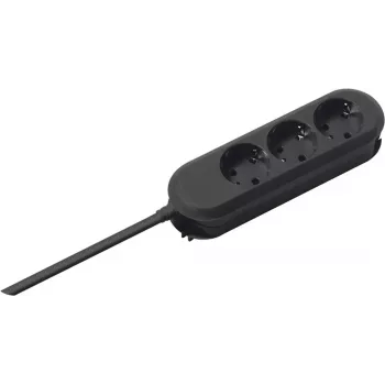 Power Extension Cable Bachmann 387.172 5m 3 AC Outlets Black
