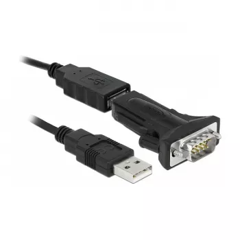 Serial Cable DeLOCK 66286 USB Type-A DB-9 Black 0.8 m