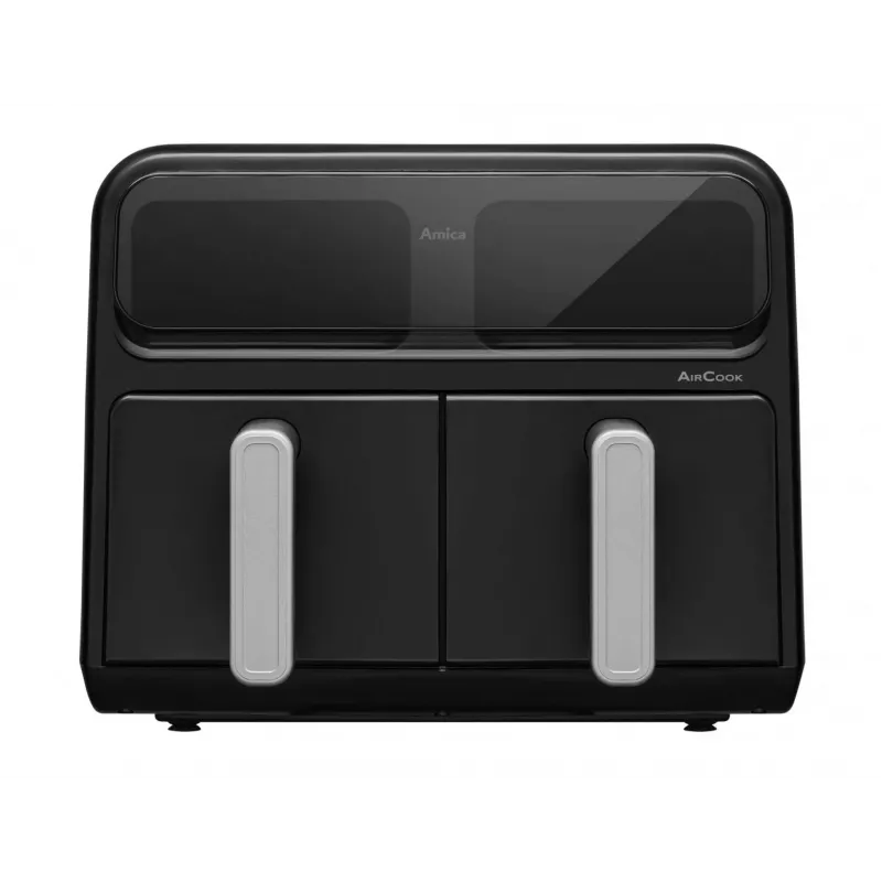 Amica AFM 7020 Double Air Fryer, 8 L, 2400 W, Black