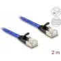 Network Cable DeLOCK RJ45 Flat Cat.6A 2m Blue