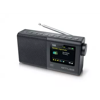 Portable radio muse M-117 DB — DAB/DAB+/FM, 3W RMS, 2.8 inch TFT, external antenna, 3.5mm jack, 0.3 kg, black