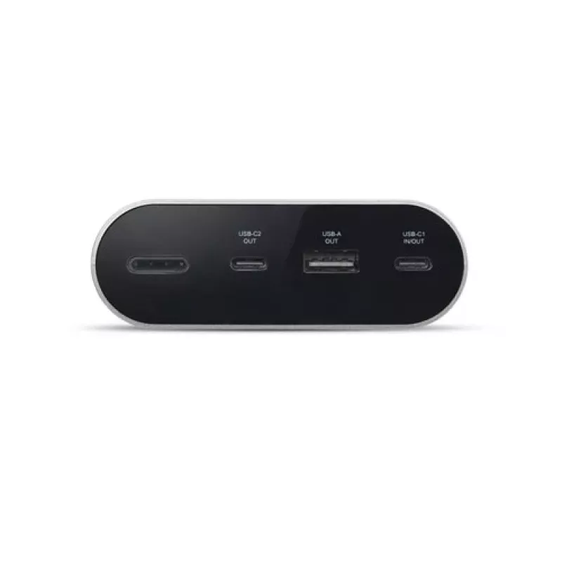 Portable charger Dell APB080GL 25000 mAh, 1×USB-A + 2×USB-C, 2 A output, grey, 0.522 kg
