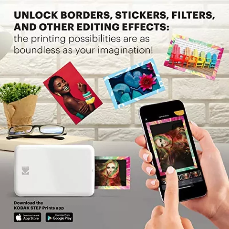Kodak STEP RODMP20AMZW mobile photo printer ZINK 2x3'' Bluetooth