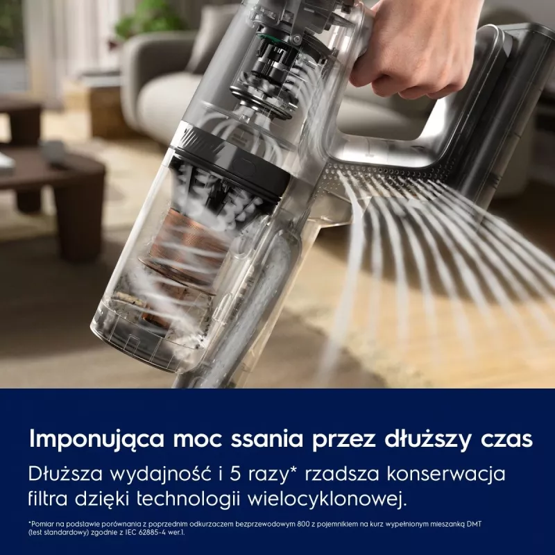 Electrolux EP82AB25UG stick vacuum/electric broom Battery Dry Cyclonic Bagless 0.4 L 100 W Grey