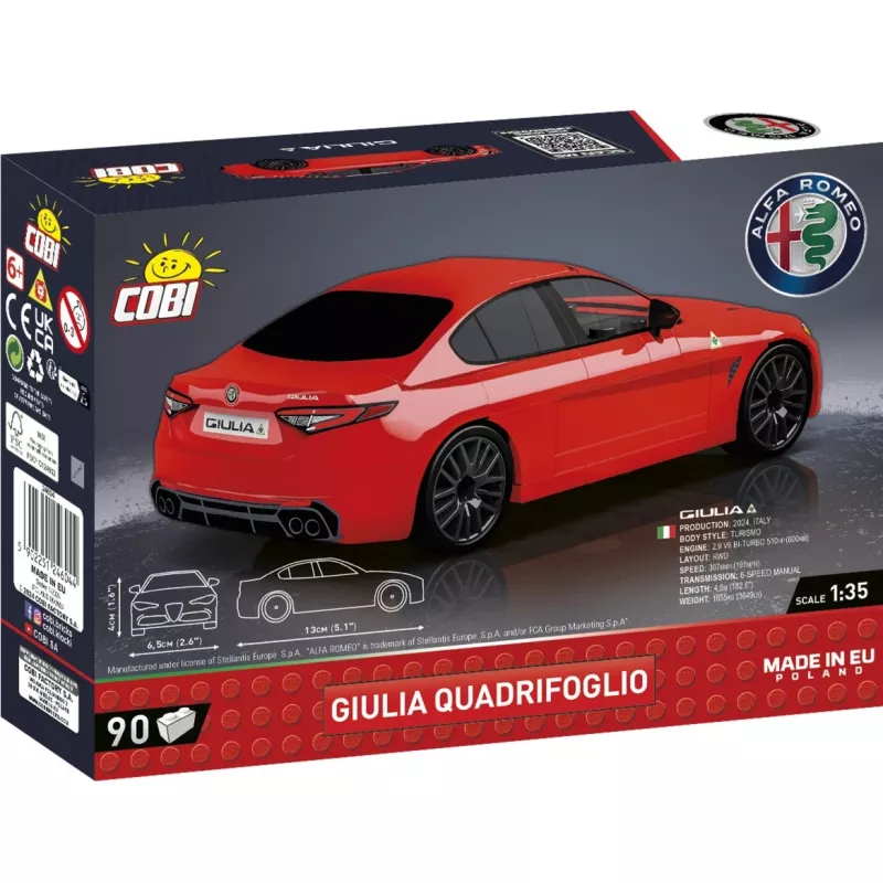 Building set COBI Giulia Quadrifoglio 90 pieces for ages 6 and up