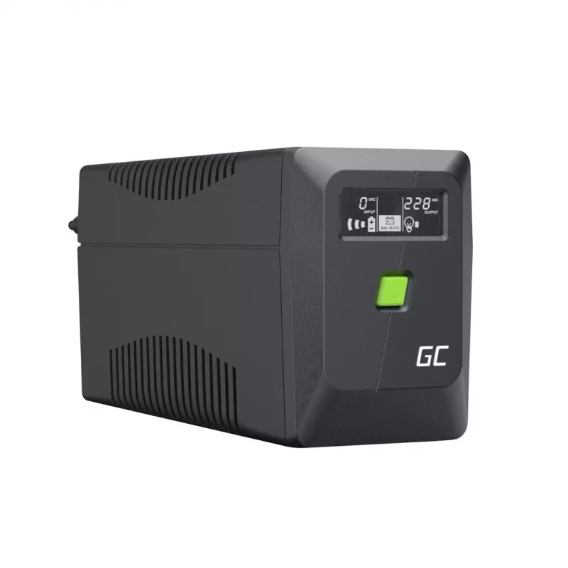 UPS Line-Interactive Green Cell 6.5 kVA, 360 W, 2 AC outlets, 12 V 7 Ah VRLA, USB, tower, black