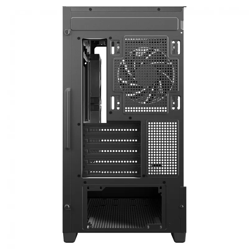 PC Midi Tower DeepCool CG380 3F — Black, 235×437×451 mm, supports 2x120 mm side + 1x120 mm rear fans, bottom PSU, 2.5 inch/3.5 inch HDD