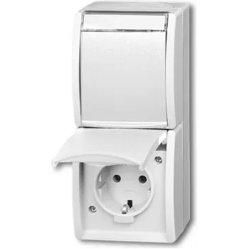 Busch Jaeger 20-02 EWN-54 Socket Outlet CEE 7/3 White (2084-0-0714)
