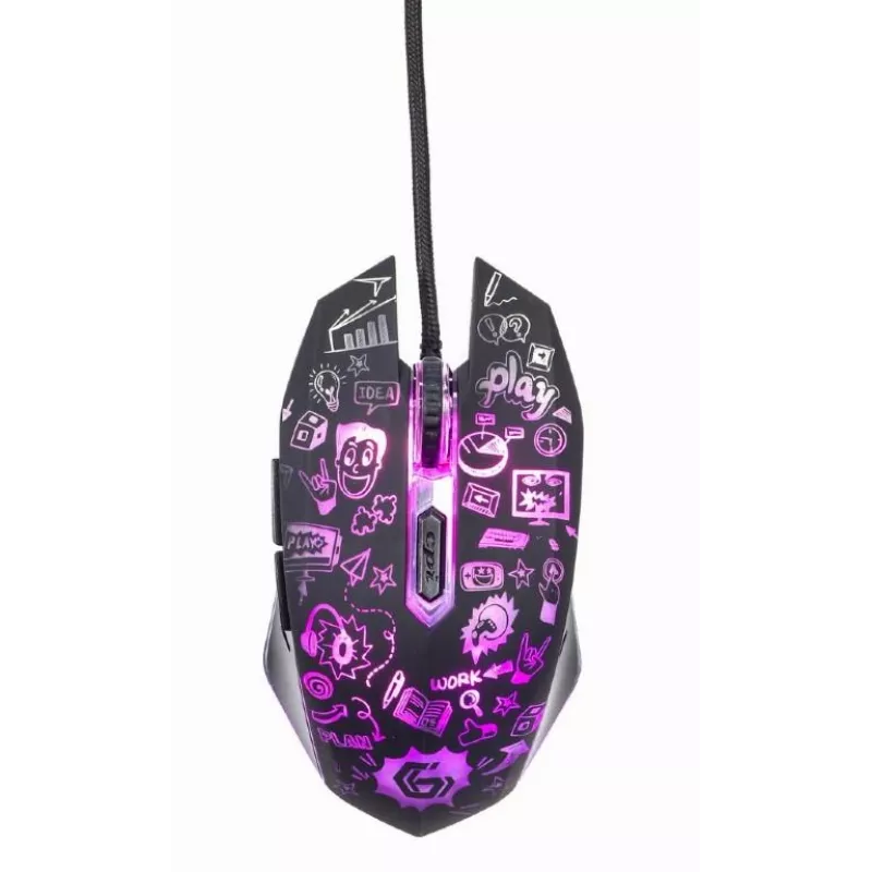 Mouse USB Optical BLACK/MUS-6B-GRAFIX-01 Gembird