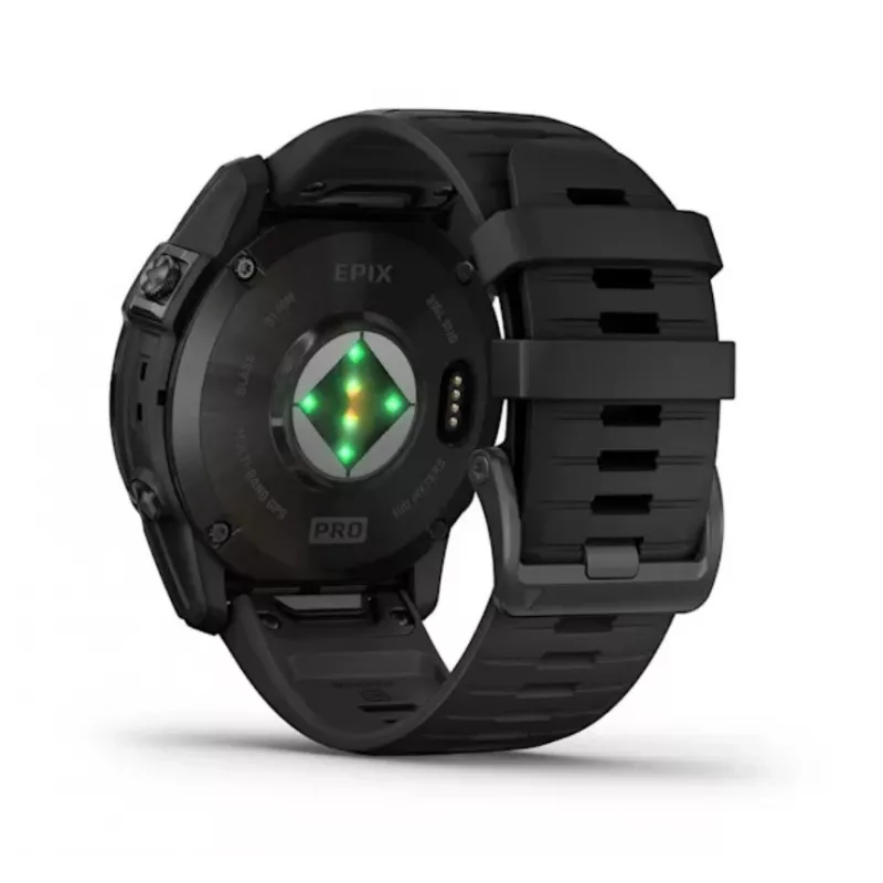 Smartwatch GARMIN epix Pro (Gen 2) — 1.4 inch AMOLED 454×454, 32 GB, GPS, Wi‑Fi, Bluetooth, 51 mm case, 98 g, black silicone