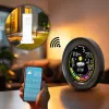 Weather station BLAUPUNKT WS35BK APP — LCD display, temperature & humidity, alarm, calendar, app connectivity, 94×94×27 mm