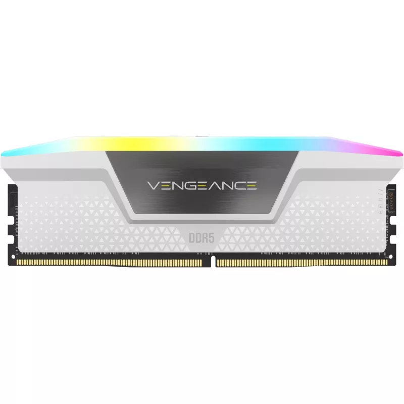 Corsair Vengeance RGB CMH64GX5M2B6000Z30W, 64 GB, 2 x 32 GB, DDR5, 6000 MHz, 288-pin DIMM, Weiß