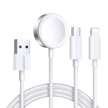 Magnetic Charger Joyroom S-IW008 Lightning USB-C 5V 1.2m White cable