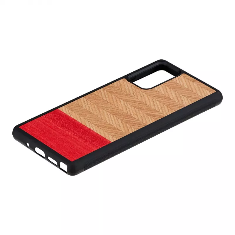 Phone case man and wood Galaxy Note 20 Herringbone Azalea Black