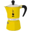 Moka pot Bialetti Rainbow Black/Yellow — aluminium stovetop espresso maker, 1 pc