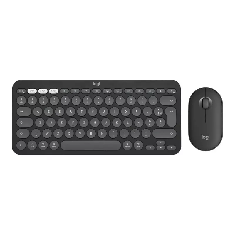 Logitech Pebble 2 Combo for Mac Wireless Keyboard Mouse QWERTZ German Graphite