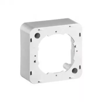 Wentronic Goobay Surface-Mount Frame for Antenna Sockets - One-Piece Frame, White (67042)