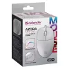 Wired mouse DEFENDER AZORA MB-24 — ambidextrous USB optical, 1200 DPI, 3 resolution modes, white, 109×86×34 mm