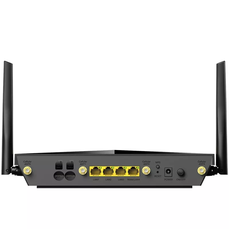 Tabletop wireless router Cudy P5 — Dual-band Wi‑Fi 6, 5G Sub6, Dual NanoSIM, Gigabit Ethernet, 6 detachable antennas, 256MB RAM