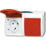 Busch-Jaeger Socket Outlet Red White (2084-0-0700)