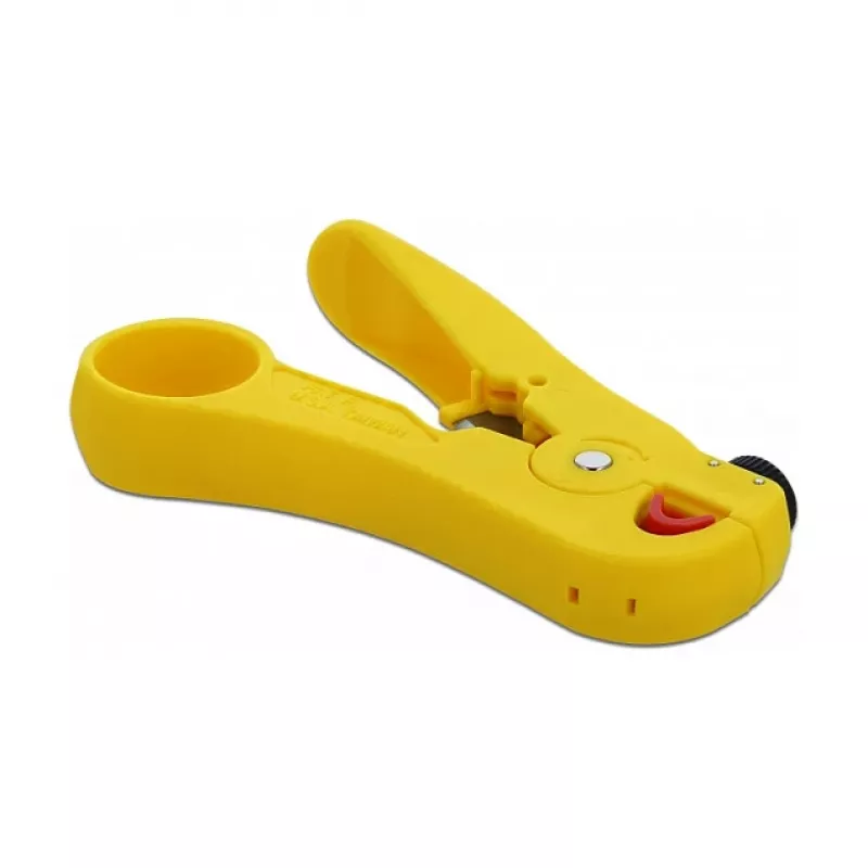 Cable stripper DELOCK 86478 — stripping capacity 3.5–9 mm, length 111 mm, yellow