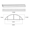 Aluminum cable masking strip MACLEAN MC-814 S, silver — surface-mounted cable cover