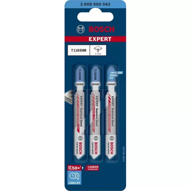 Bosch Expert T118 EHM Jigsaw blade Carbide 3 pc(s)