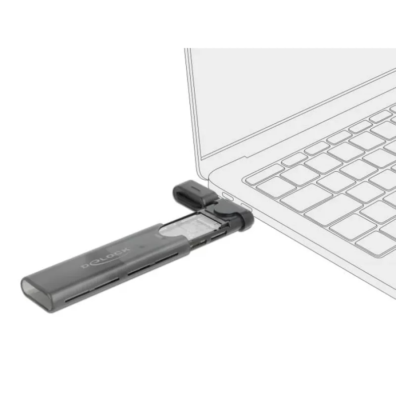 SSD enclosure DeLOCK 42635 Black M.2