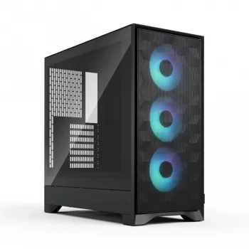 PC Case Fractal Design Pop 2 Air Black TG RGB Midi Tower — ATX/Micro‑ATX/Mini‑ITX, 3x120mm front, 1x120mm rear, 2.5 inch+3.5 inch bays