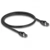 Delock - Patch-Cable - RJ-45 (M) to RJ-45 (M) - 50cm - 7,5 mm - SFTP, PiMF - CAT 8,1 - Halogen-Free, Snagless - Black (80232)