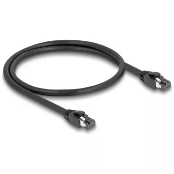 Delock - Patch-Cable - RJ-45 (M) to RJ-45 (M) - 50cm - 7,5 mm - SFTP, PiMF - CAT 8,1 - Halogen-Free, Snagless - Black (80232)