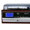 Audio turntable Camry CR 1168 — black with wood finish, 33/45 RPM, built-in speakers, RCA output