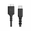USB cable MediaRange MRCS257 0.5 m — Micro-USB B to USB-C, USB 3.2 Gen 1 (5 Gbit/s), black