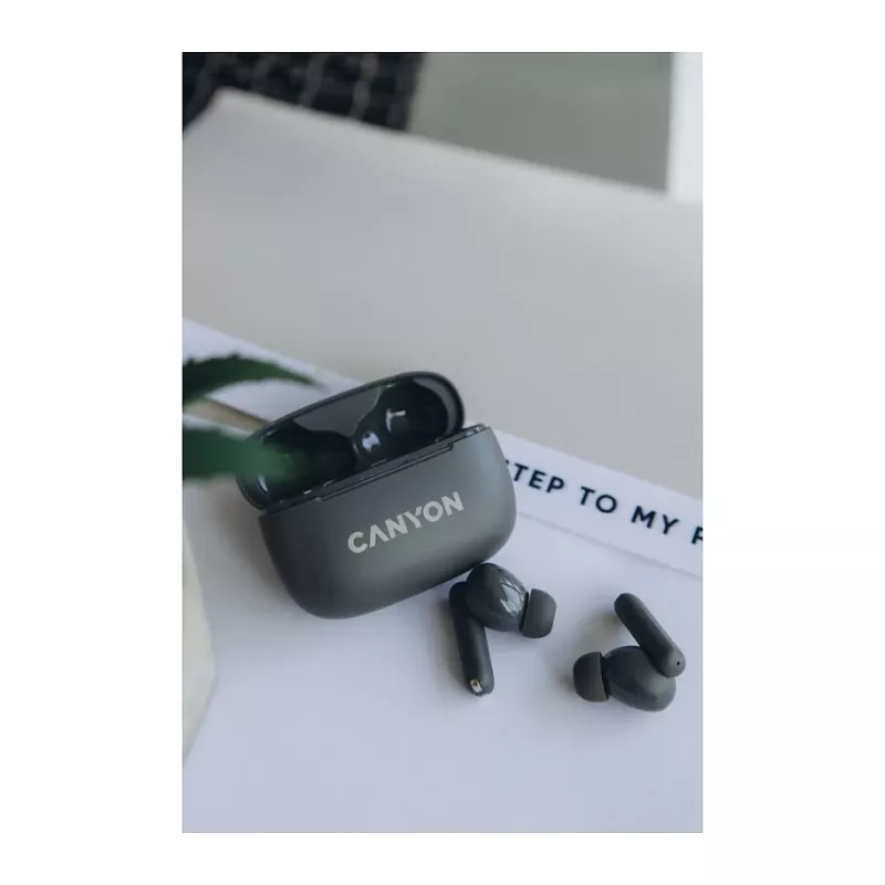 Canyon CNS-TWS10BK Headphones and Headset True Wireless Stereo (TWS) In-Ear calls/music/Sport/everyday use USB Type-C Bluetooth Black (CNS-TWS10BK)