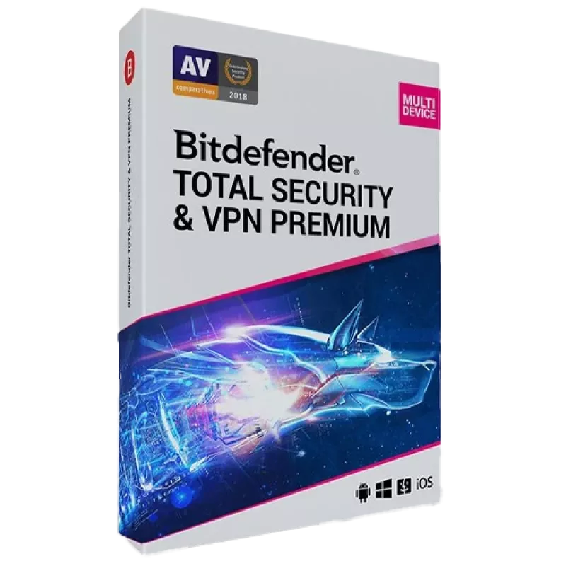 Bitdefender Total Security + Premium VPN | 5 PC | 1 Year | EU only