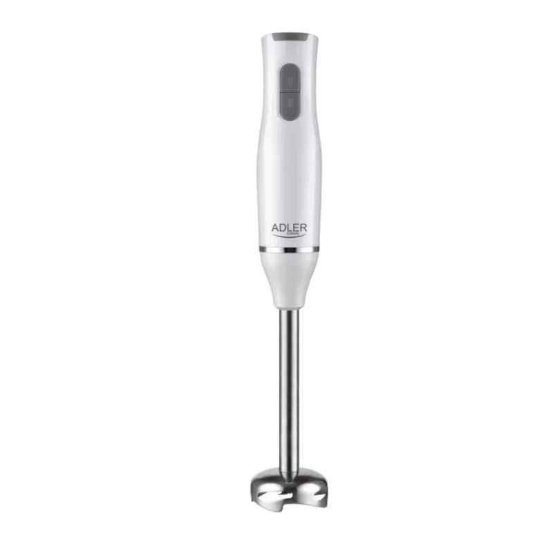 Adler AD 4620 Hand Blender Set, 800 W, 2 Speeds, 450 ml Chopper, 750 ml Beaker, Whisk, White