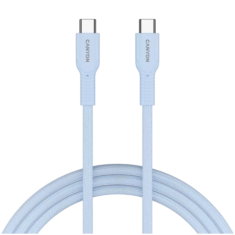 CANYON cable OnWire 60CL C-C 60W COLOR Braided 1m Light Blue